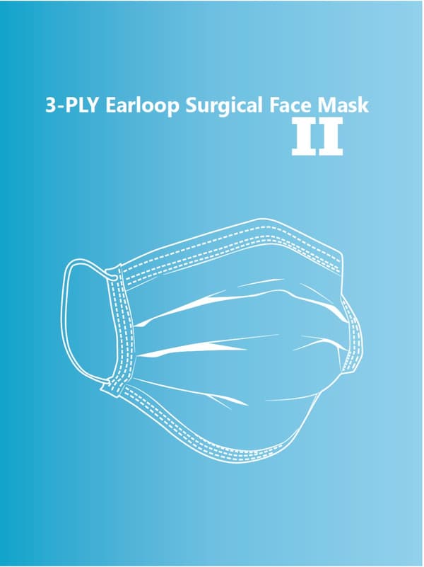 O2r - 3Ply iiR Earloop kirurgisk ansigtsmaske
