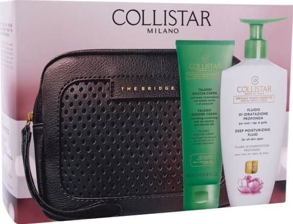 Collistar COLLISTAR SET (DEEP HYDRATION FLUID 400ML MAXI SIZE + TALASSO SHOWER-CREAM 250ML + BEAUTY-BAG THE BRIDGE BLACK