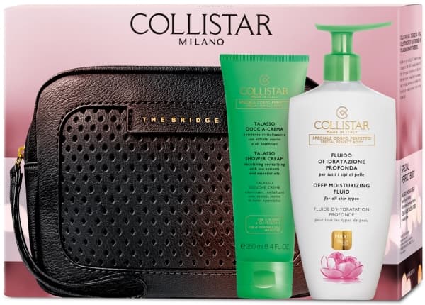 Collistar COLLISTAR SET (DEEP HYDRATION FLUID 400ML MAXI SIZE + TALASSO SHOWER-CREAM 250ML + BEAUTY-BAG THE BRIDGE BLACK