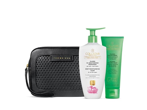 Collistar COLLISTAR SET (DEEP HYDRATION FLUID 400ML MAXI SIZE + TALASSO SHOWER-CREAM 250ML + BEAUTY-BAG THE BRIDGE BLACK