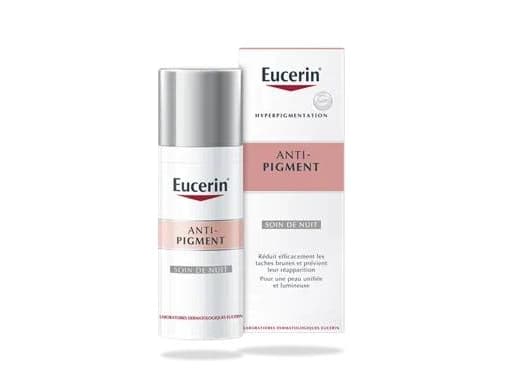 Eucerin Anti-pigment Night, Nattkrem, Kvinner, Alle hudtyper, Decollete, Ansikt, Hals, Anti-mørke flekker, Fuktighetsgivende, Regenererende, 50 ml