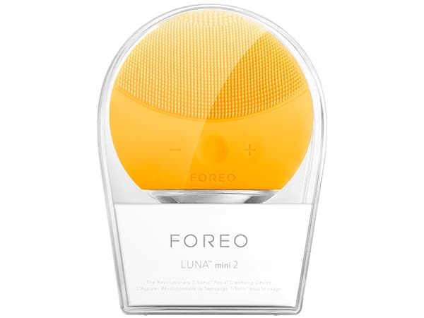 Foreo Luna Mini 2, Sykkivä, Keltainen, Kaikille ihotyypeille, Akku, Sisäänrakennettu akku, 80 mm