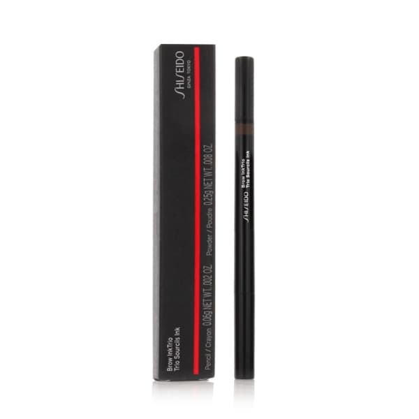 Shiseido Brow InkTrio, Brun, Deep Brown, Kvinder, Svamp, SYNTEETTINEN FLUORFULORPHLOGOPIITTI?STEAARINEN HAPPO?TITANIUMDIOKSIDI (CI 77891)?RHUS SUCCED