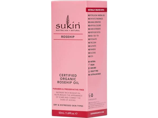 Sukin Sukin, ROSEHIP Oil Natural 100% Chilean Rosehip Oil, 50ml