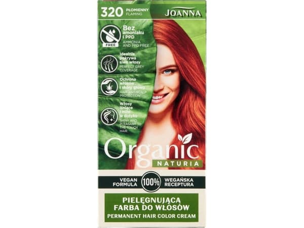 JOANNA_Naturia Organic conditioning hair dye without ammonia and PPD 320 Flaming
