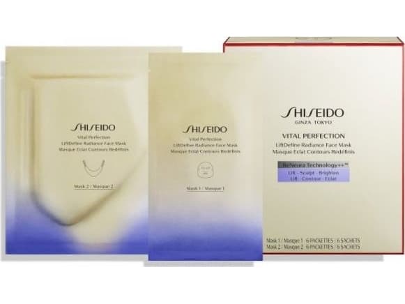 Set Shiseido Vital Perfection LiftDefine Radiance 2-Part Face Mask x6