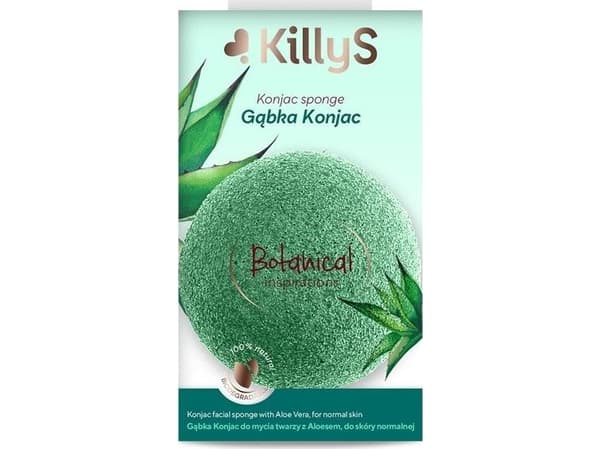 KILLY'S_Botanical Inspirations konjac sponge face wash with aloe vera for normal skin