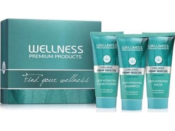 Wellness WELLNESS_SET Organic Hemp Seed Oil Deep Hydrating Conditioner hair conditioner 50ml + Deep Hydrating Shampoo hair shampoo 50ml + Deep Hydrat