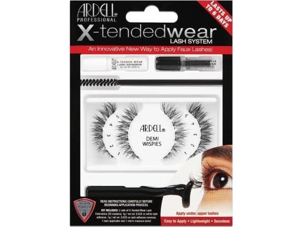 Ardell Ardell X-Tended Wear Lash System Demi Wispies False Eyelashes 2pcs Black Gift Set