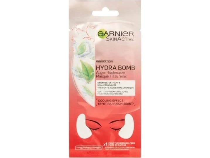 Garnier (DE) Garnier, Hydra Bomb, Sheet mask under the eyes with green tea extract, 1 pair (GERMANY PRODUCT)