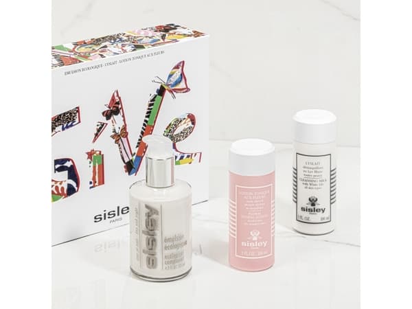SISLEY SET (EMULSION ECOLOGIQUE 125ML+CLEANSING MILK with White Lily all skin 100ML+FLORAL TONNING LOTION dry/sensitive skin 100ML)
