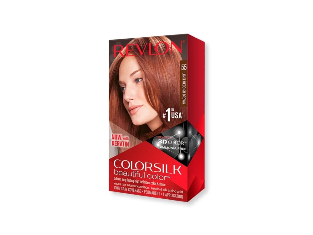 Revlon ColorSilk Beautiful Color, Brun, Light Reddish Brown, Kvinna, 1 styck, Låda