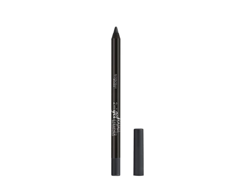 Deborah Milano 2-in-1 Kajal&Eyeliner Gel Pencil, Kohl, Grå, Grey, Penna, Unisex, 8 h