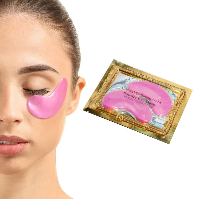 Ögonmask Crystal Collagen 24K Rosa