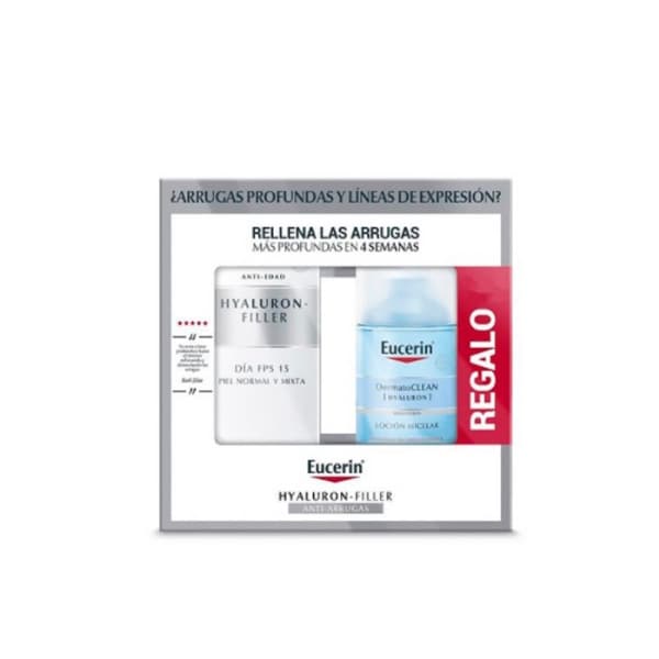 Eucerin Hyaluron filler Day Spf15 Normal And Mixed Skin Dermatoclean Micellar Water Gift