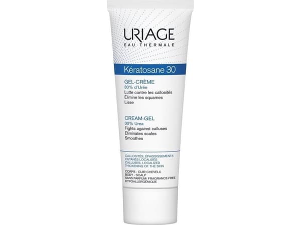 Uriage Kératosane 30, Kremhvit, Unisex, Fuktighets krem, Utjevning, Mykgjører, Tørr hud, Ru hud, 75 ml, Rør
