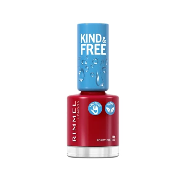 Rimmel RIMMEL_Kind & amp; Free Clean Nail Polish nail polish 156 Poppy Pop Red 8ml
