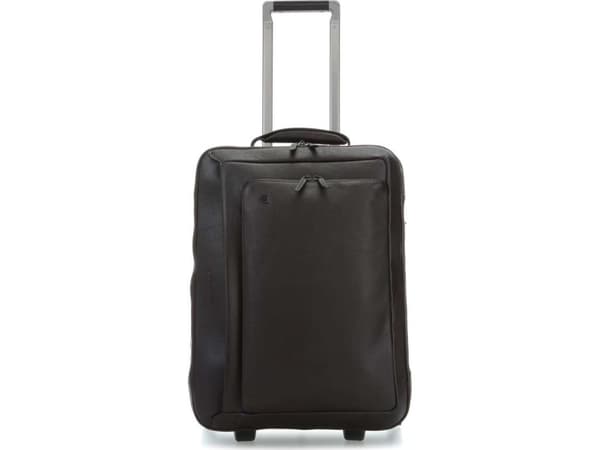 Kelioninis Piquadro, BagMotic, Leather, Cabin Leather Trolley, Dark Brown, BV2960B3BM/TM, With Double Computer and iPad Air/Air 2 Compartment