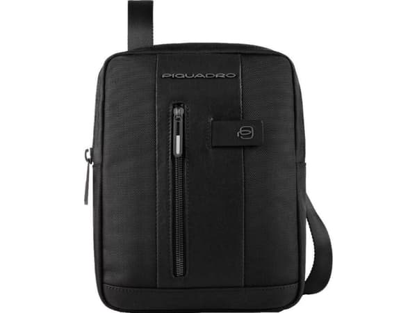 Piquadro Piquadro, Brief 2, Recycled Fabric, Crossbody Bag, Black, CA1816BR2/N, For Men For Men