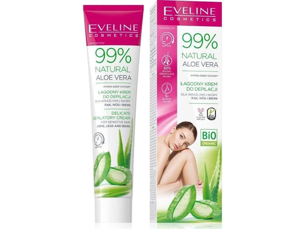 Eveline Eveline 99% Natural Aloe Vera Mild Depilatory Cream - Sensitive Skin 125ml