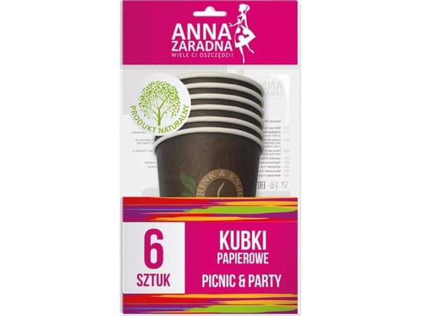 ANNA ZARADNA Papirkopper 1pakning - 6stk.