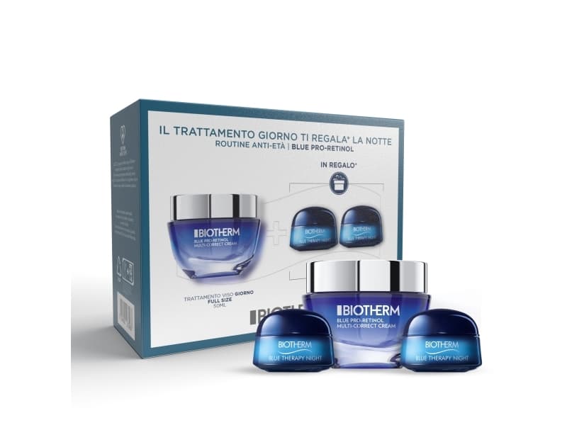Biotherm BIOTHERM SET (BLUE THERAPY PRO-RETINOL MULTI-CORRECT CREAM 50ML + 2 x BLUE THERAPY NIGHT 15ML)