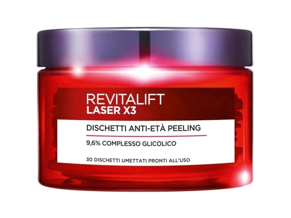 L’Oreal Paris L'Oreal Paris, Revitalift Laser X3, Glycolic Acid, Anti-Ageing, Peel-Off Pads, 30 pcs For Women