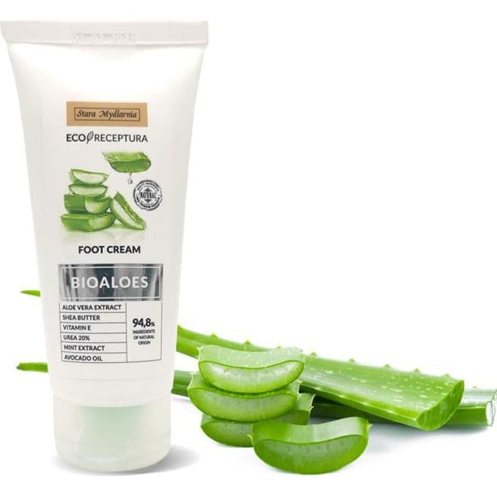 Aloe vera kräm 100ml för mycket torra fötter - Fotkräm för att bekämpa sprickor/orenheter Fuktgivande aloe vera gel