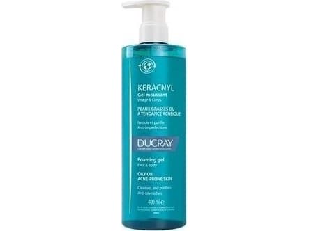 DUCRAY_Keracnyl Foaming Gel rensegel for akne-utsatt hud 400ml