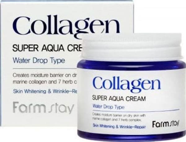 FARMSTAY_Collagen Super Aqua Cream Collagen Creme intensivt fuktighetsgivende vanndråpe 80ml