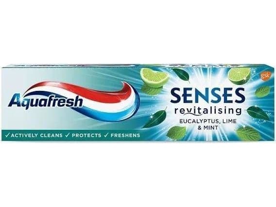 Aquafresh Senses Revitaliserende revitaliserende tannkrem Eucalyptus & Lime & Mint 75ml