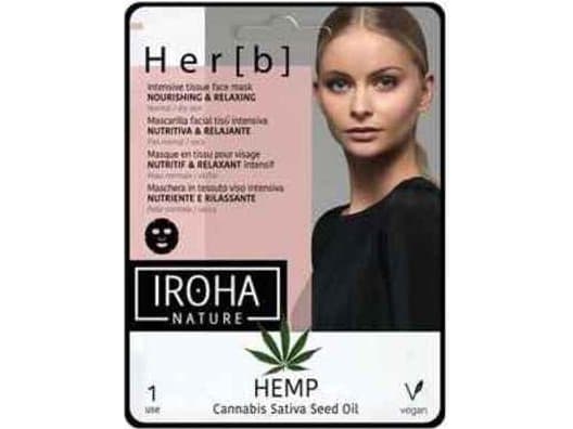 Iroha Nature 8436036433666, Fuktgivande ansiktsmask, Unisex, Alla hudtyper, Näringsgivande, Avslappnande, Ark, 20 ml