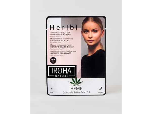 Iroha Nature 8436036433666, Fuktgivande ansiktsmask, Unisex, Alla hudtyper, Näringsgivande, Avslappnande, Ark, 20 ml
