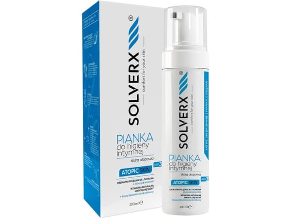 SOLVERX_ Atopisk hudskum for intim hygiene for atopisk hud 200ml