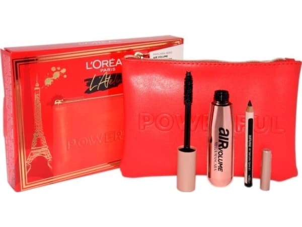 L OREAL L~OREAL SET (BLACK AIR VOLUME MEGA RIPSIVÄRI + LE KHOL MIDNIGHT BLACK 101 + PUSSI)
