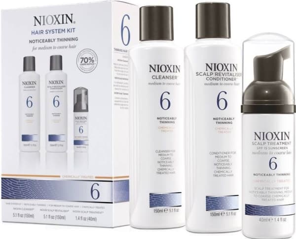Nioxin System 6 Trial Kit 150 ml + 150 ml + 40 ml