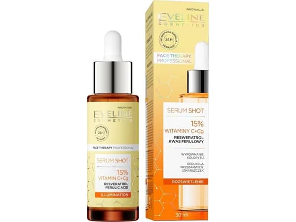 Eveline Face Therapy Professional Serum Shot - kirkastava hoito 15% C-vitamiinilla 30ml