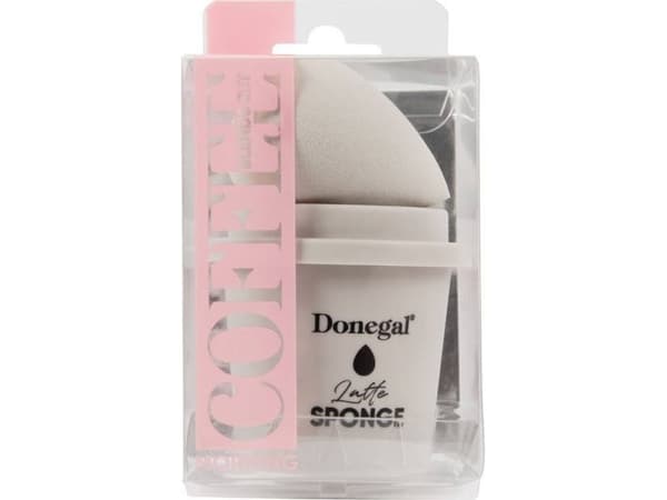 DONEGAL Morning Coffee - Latte makeup sponge with case (4350) 1pc