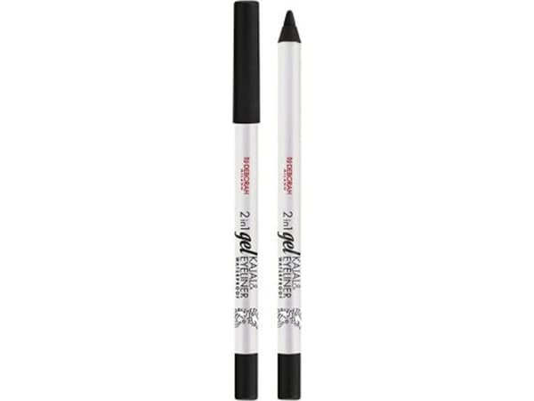 deborah Deborah, Deborah, Waterproof, Eyeshadow & Kajal Eyeliner 2-In-1, Black For Women