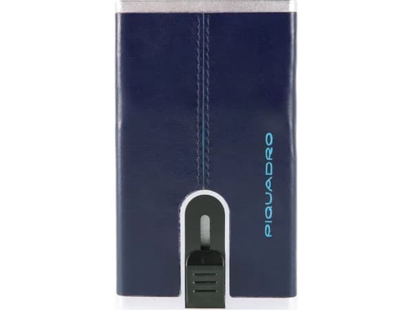 Piquadro Piquadro, Mėlyna Square, Leather Card Holder, Square Sliding System, Mėlyna, Unisex Unisex