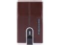 Miniatyrbild 2 av 2: Piquadro Piquadro, Blue Square, Leather, Card Holder, Square Sliding System with Zipped Coin Pocket, PP4891B2R-MO, Mahogany, For Men For Men