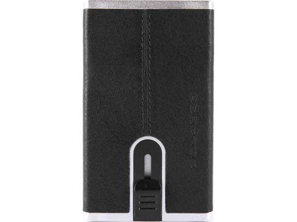 Piquadro Piquadro, Black Square, Leather, Card Holder, Square Sliding System, PP4825B3R-N, Black, For Men For Men