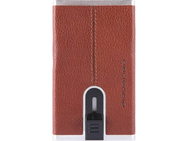 Piquadro Piquadro, Black Square, Leather, Card Holder, Square Sliding System with Money Clip, PP4825B3R-CU, Brown, For Men For Men