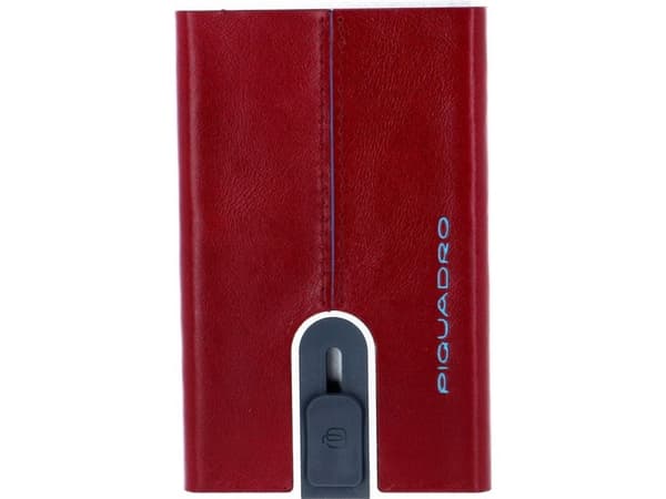 Piquadro Piquadro, Blue Square, Leather, Card Holder, Square Sliding System, PP4825B2R-R, Red, For Men For Men