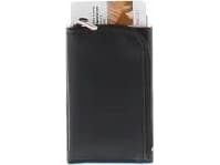Piquadro Piquadro, Piquadro, Skinn, Kortholder, Square Slide System, PP5585B3R, Svart, For menn