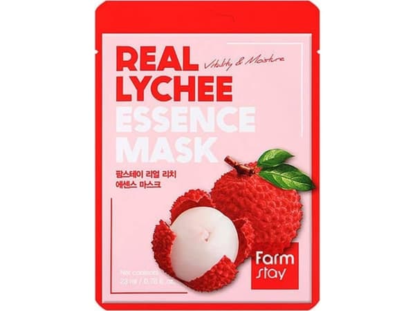 Farmstay Real Lychee Essense Mask fuktighetsgivende arkmaske med litchiekstrakt 23ml