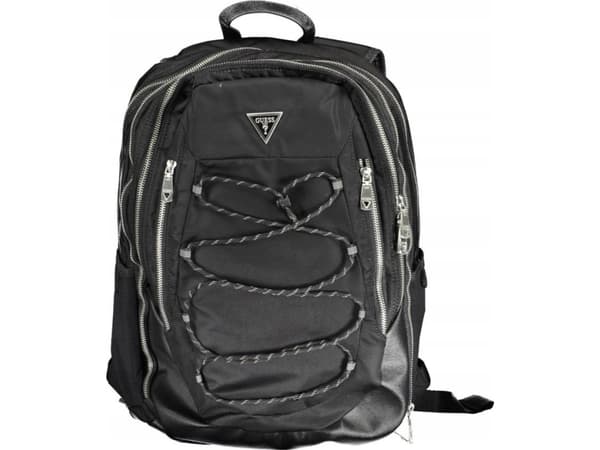 Guess, Certosa, Nylon Textile Crossbody Bag, Svart, HMECRNP2209, 33 x 46 x 15 cm, Herrar Herrar