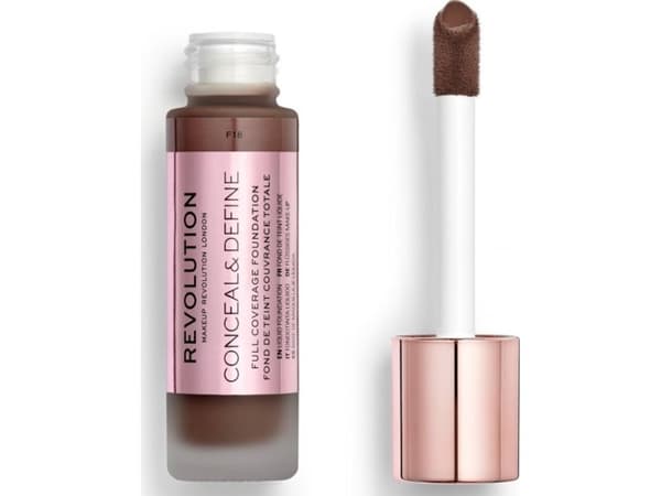 Makeup Revolution Makeup Revolution, Conceal & Define, Oil Free, Cream Foundation, F 18, 23 ml For Women