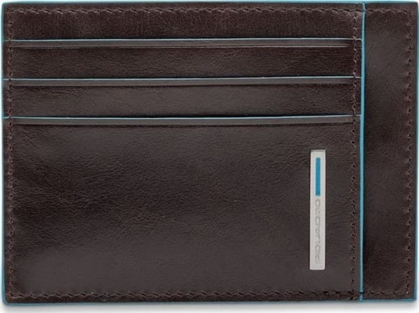 Piquadro Piquadro, Blue Square, Leather, Card Holder, PP2762B2R, Mogano, Unisex Unisex