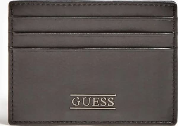 Guess, New Boston, Leather Card Holder, Black, For Men For Men